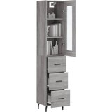  Visoka komoda siva sonome 34,5x34x180 cm od konstruiranog drva | Eponuda.com