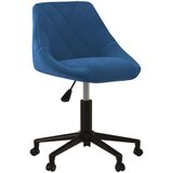 vidaXL Okretna Radna stolica - Uredska stolica plava baršunasta | shoptok.hr