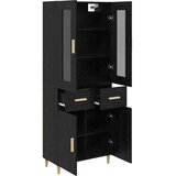vidaXL Highboard Zidne s ladicama 2 pcs Crni hrast Konstruirano drvo | shoptok.hr