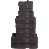 vidaXL 12-dijelni vrhunski set ručnika SOLUND antracit 600 gsm | shoptok.hr