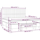 Krevet s oprugama i madracem svjetlosivi 200 x 200cm od tkanine | shoptok.hr