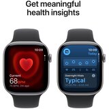 Apple watch serija 11 gps 46mm s/m v pas MEV04ZR/A aluminijasto ohišje sivi crna barvi športni | Shoptok.si