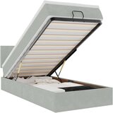  Okvir kreveta s madraca svijetlosivi 90x200cm baršunasti | shoptok.hr