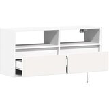  Zidni TV ormarić s LED svjetlima bijeli 100x31x45 cm | shoptok.hr