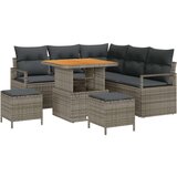  Vrtna sedežna garnitura z blazino s shranjevanjem 8 pcs Siva, (5000134678) | Shoptok.si