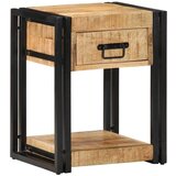 vidaXL Nočna omarica 40x35x50 cm Masivni neobdelan les Mango | Shoptok.si