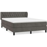  Box spring posteljni z vzmetnico temno siv 140x190 cm žamet, (20735903) | Shoptok.si