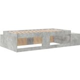  Postelja za shranjevanje Betonska siva Inženirski les 100 x 200 cm, (22083704) | Shoptok.si