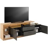 Modern Living Tv-element Morgano, Antracit, Barva Hrasta, Osvetlitev | Shoptok.si