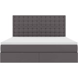  s prostorom za pohranu s LED-om Siva 180 x 200 cm | shoptok.hr