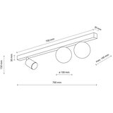 SPOT svetiljka VOX 2xG9/8W/230V + 1xGU10/10W crna | Eponuda.com