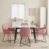  Trpezarijske stolice 4 pcs Baršun Ružičasta 59 x 56,5 x 86 cm | shoptok.hr