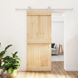 vidaXL Klizna vrata s priborom za montažu 85 x 210 cm masivna borovina | shoptok.hr