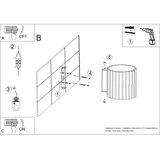 Sollux Lighting Stenska svetilka AURA taupe G9, (5000054175) | Shoptok.si