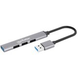 Manhattan USB HUB 4port 168427 3.0/3xUSB 2.0 480Mbps/1xUSB 3.0 5Gbps/sivi | Eponuda.com