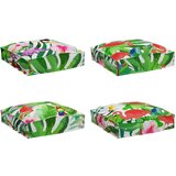  Preproge za palete 4 kosa Tropska džungla 40x40x8 cm Oxford tkanina, (22090390) | Shoptok.si