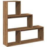 vidaXL Pregrada s knjižno omaro 3-nadstr. artisan hrast 123x29x123 cm Cene