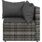  Kutna vrtna sofa od poliratana s jastucima siva | shoptok.hr