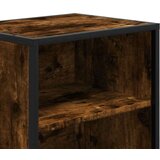 vidaXL Nočna omarica dimljeni hrast 40x31x50 cm inž. les/kovina | Shoptok.si