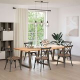  Noge za blagovaonski stol V-oblika 3 kom Prirodni čelik | shoptok.hr