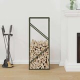  stojalo za drva olivno zelena 40x25x100 cm hladno valjano jeklo | Shoptok.si