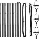  Stupovi Ograde 13 kom Sivi Ø32 mm 80 cm Galvanizirani Čelik | shoptok.hr