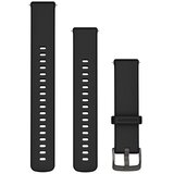 Garmin remen za sat s brzim skidanjem 18 mm, crni silikon, metalni dijelovi boje škriljevca | shoptok.hr