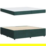 vidaXL Okvir kreveta s madracem Tamnozelena 200 x 200 cm Baršun | shoptok.hr