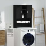 vidaXL Omara za pralni stroj črni hrast 70,5x25,5x90 cm | Shoptok.si