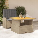 vidaXL 2-dijelni vrtni blagovaonski set od poliratana s jastucima bež | shoptok.hr