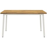  140 x 80 x 75 cm Čvrsto drvo akacije Bijela Pravokutni | shoptok.hr