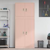 Ormarić za pohranu 2 kom. Ružičasta 90 x 40 x 210 cm Čelik | shoptok.hr