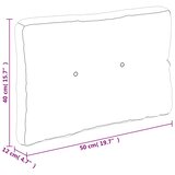  Jastuk za palete crni 50 x 40 x 12 cm od tkanine | shoptok.hr