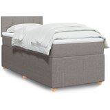 vidaXL Box spring postelja z vzmetnico taupe 90x200 cm blago | Shoptok.si