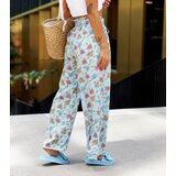 UR/CEO Blue floral wide pants Vertemate | Shoptok.si