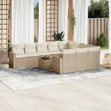 vidaXL 11-dijelni set vrtnih sofa od poliratana s jastucima bež | shoptok.hr