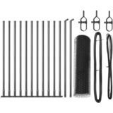 vidaXL Ograda u heksagonalnom obliku Siva 0.6x25 m Čelik, Ograda s postoljima 13 kom Ø32mm 70cm Galvanizirani čelik Cijene