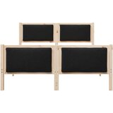  Konstrukcija postelje z vzglavjem Črna 150 x 200 cm blago, (5000084361) | Shoptok.si