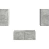 Komplet TV omaric 6 pcs Betonsko siva Konstruiran les - - Siva - 96.31 - 98 x 31 x 29,5 cm - 2025-vidaXL-Uvoz_2 | Shoptok.si