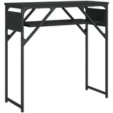  Konzolni stol s policama crni 75x30x75 cm od konstruiranog drva | Shoptok.si