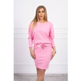 Kesi Dress with waist tie light pink Cijene