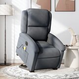 vidaXL Električni masažni naslonjač na podizanje tamnosivi baršun | shoptok.hr