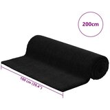  Otirač crni 100 x 200 cm čupavi od kokosovih vlakana | shoptok.hr