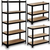 Janshop Kovinski skladiščni stojalo 180 x 90 x 40 cm Humberg HR-813 Črna, (21105553) Cene