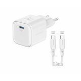 Swissten Polnilec GAN, 1XUSB-C PD 20W+C/C kabel, bel Cene