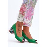 Boto Leather Pumps with Ornamental Heel Lewski Shoes | Shoptok.si