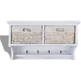  Zidna polica bijela 60 x 23,5 x 33 cm od drva paulovnije | shoptok.hr
