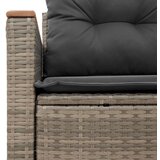 vidaXL Vrtni dvosjed s jastucima sivi od poliratana | shoptok.hr