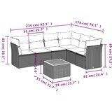  7-dijelni set vrtnih sofa sivi od poliratana | shoptok.hr