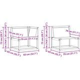  Set vanjskih sofa 5 kom. Prirodna i svjetlosiva | shoptok.hr